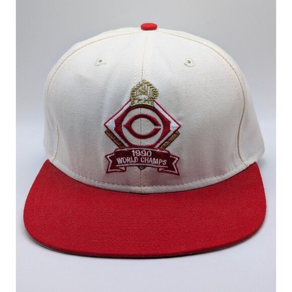 Cincinnati Reds 1990 World Series New Era Snapback Cap Hat VTG Vintage MLB - Picture 2 of 6